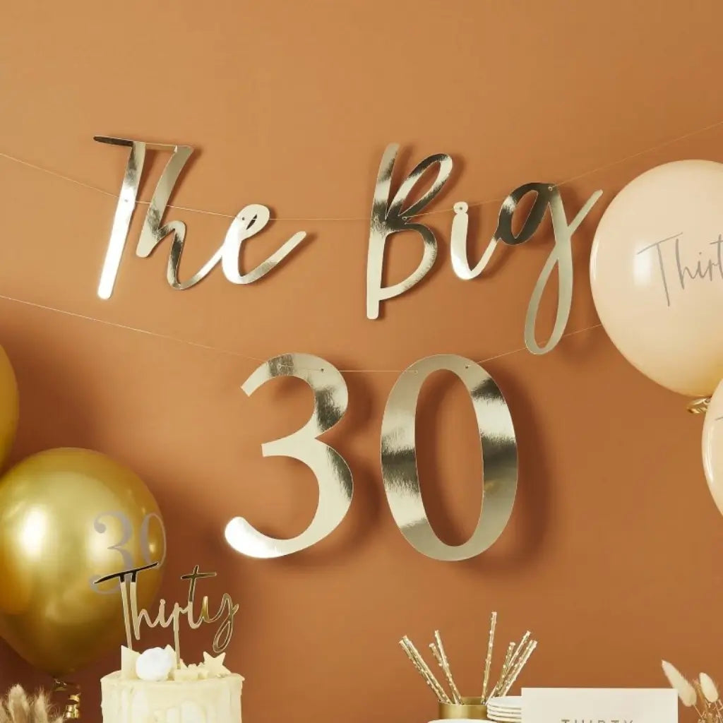 Gold The Big Customisable Milestone Birthday Banner