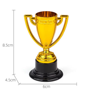 Gold Trophies 2pk kids birthday party favours loot bag fillers