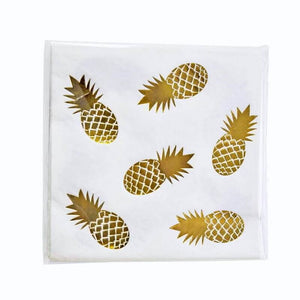 Golden Pineaple Paper Lunch Napkins 16 Pack