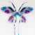 Large Butterfly Fairy Wing Foil Balloon - Gradient Blue Purple