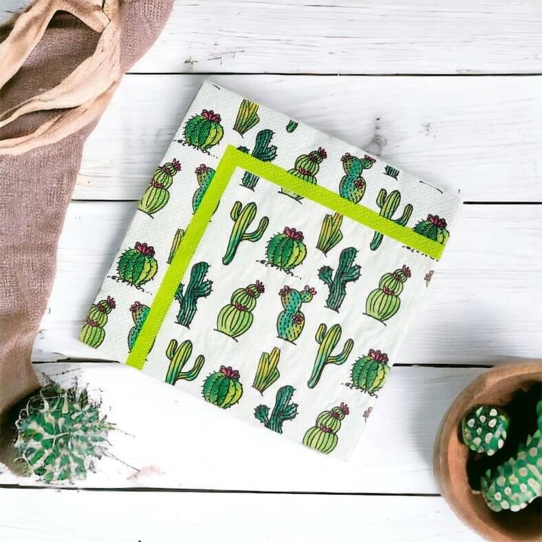 Cactus Paper Lunch Napkins 20 Pack