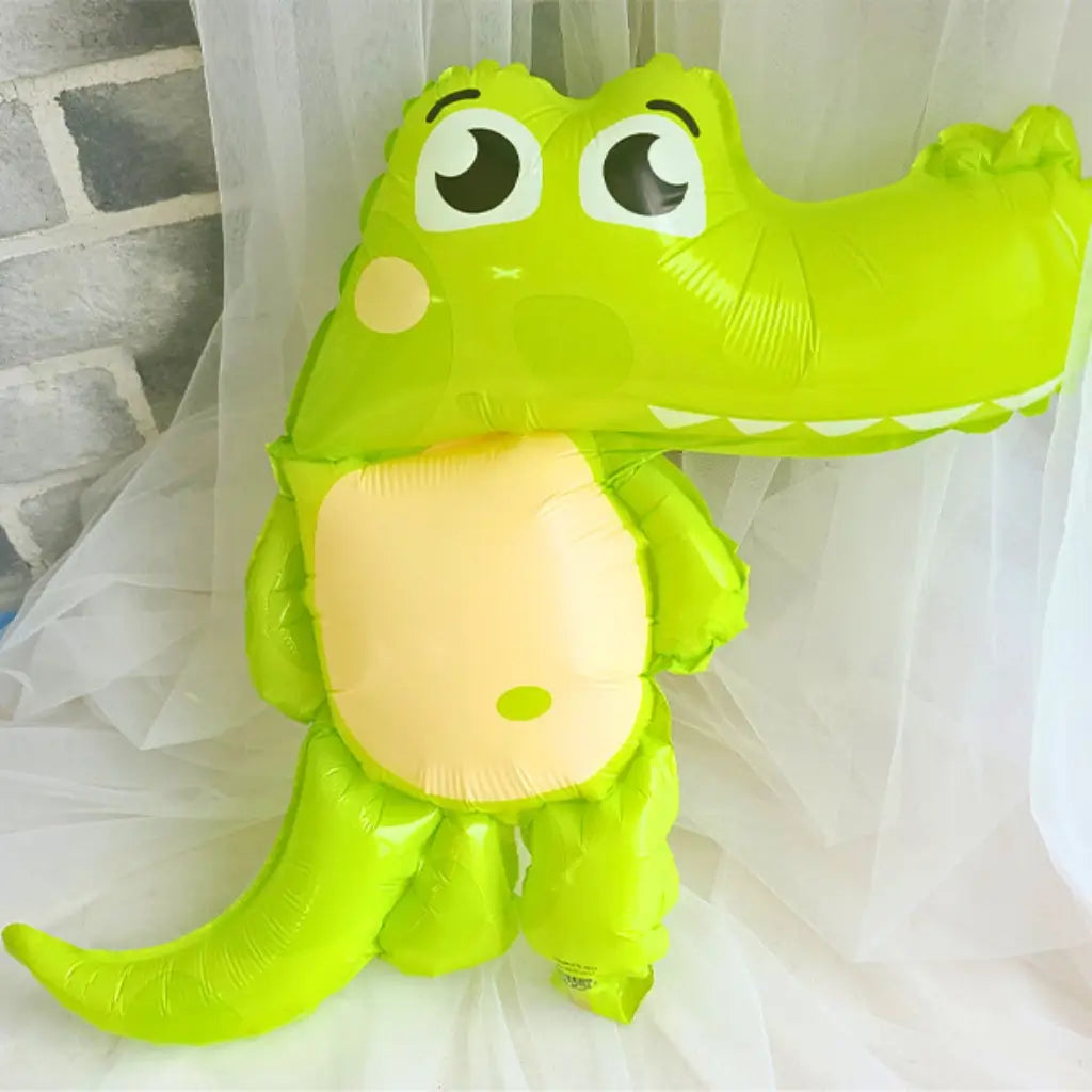 Cute Green Crocodile Shaped Foil Balloon