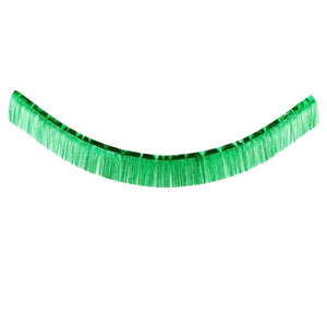 Metallic Green&nbsp;Foil Tinsel Fringe Rain Foil Banner Wall Backdrop Decorations.