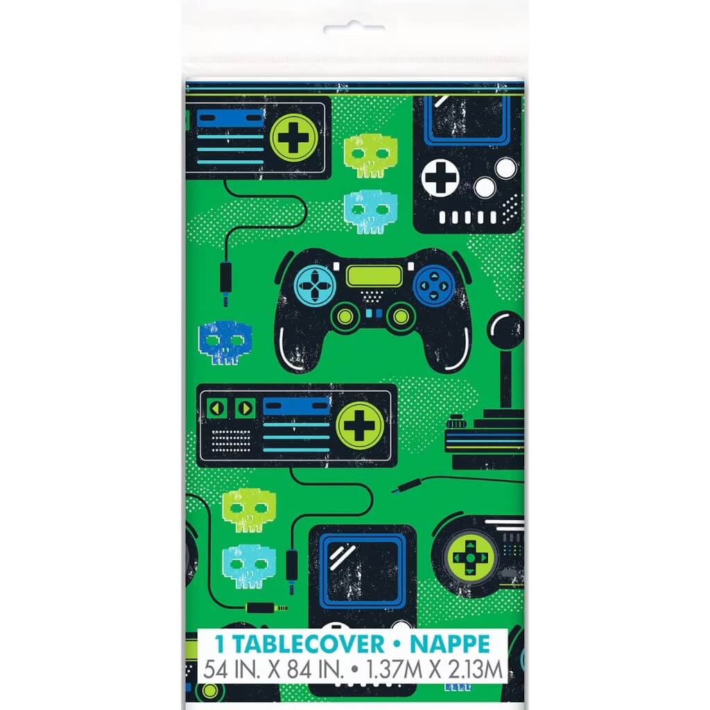 Rectangular Gamer Printed Plastic Tablecover 137cm x 213cm.