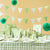 Green Gingham Paper Flag Bunting 3.5m