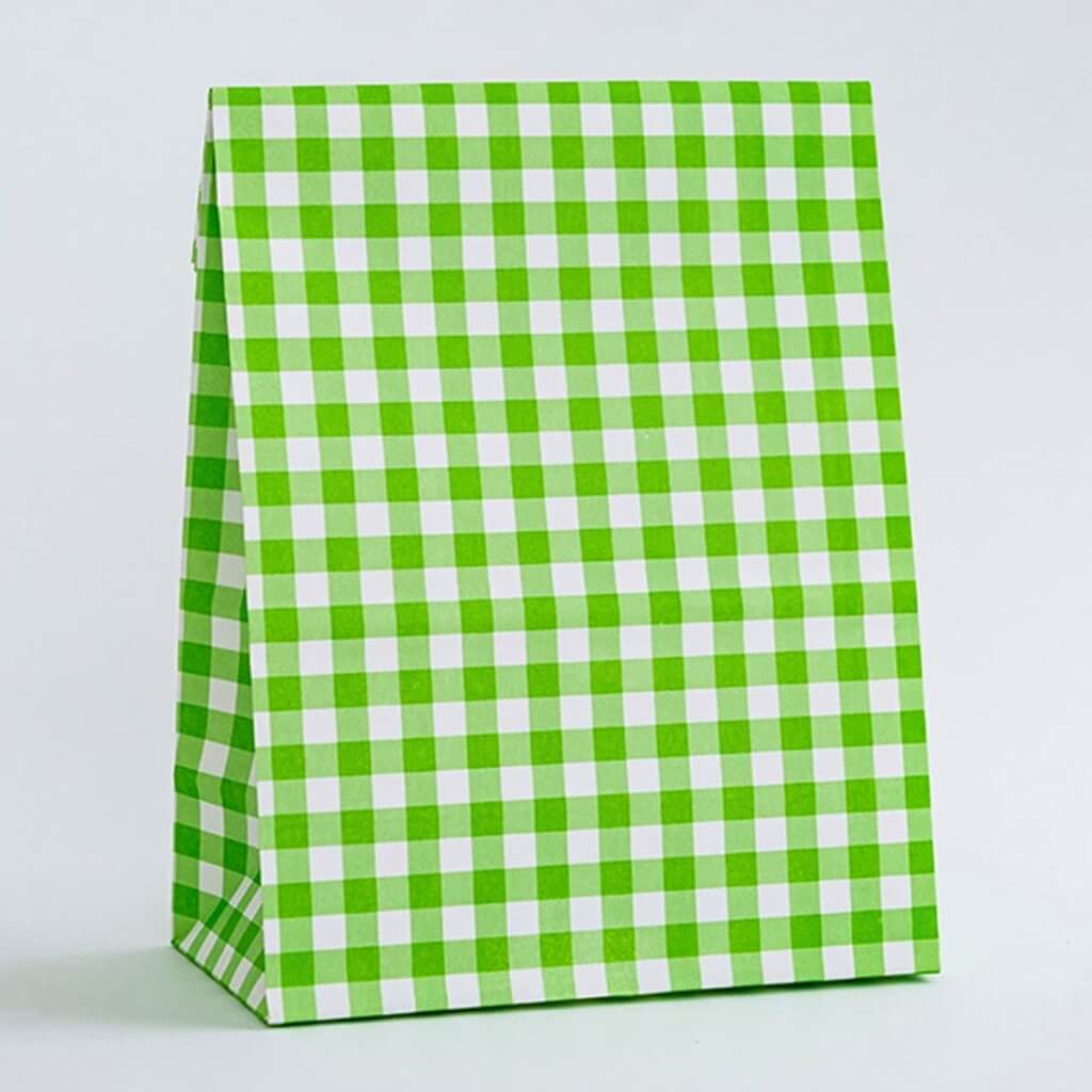 Gingham Paper Treat gift favour lolly loot Bags 5pk birthday wedding baby shower party decorations