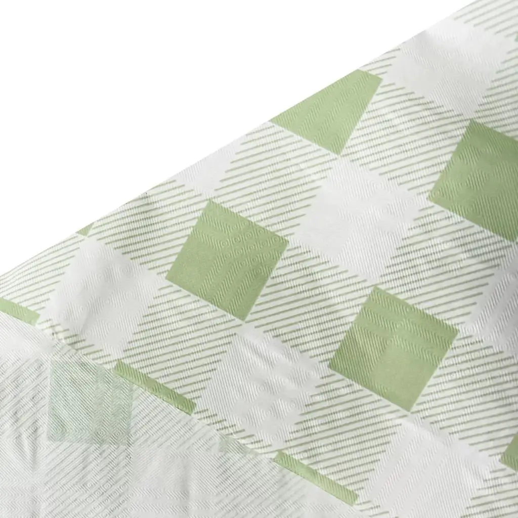 Reusable Green Gingham Paper Tablecover