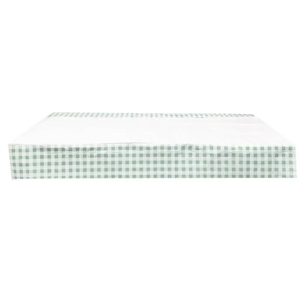 Reusable Green Gingham Paper Tablecover