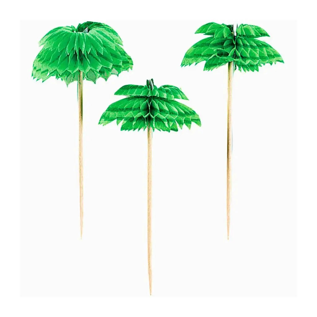 Palm Tree Honeycomb Picks 12pk