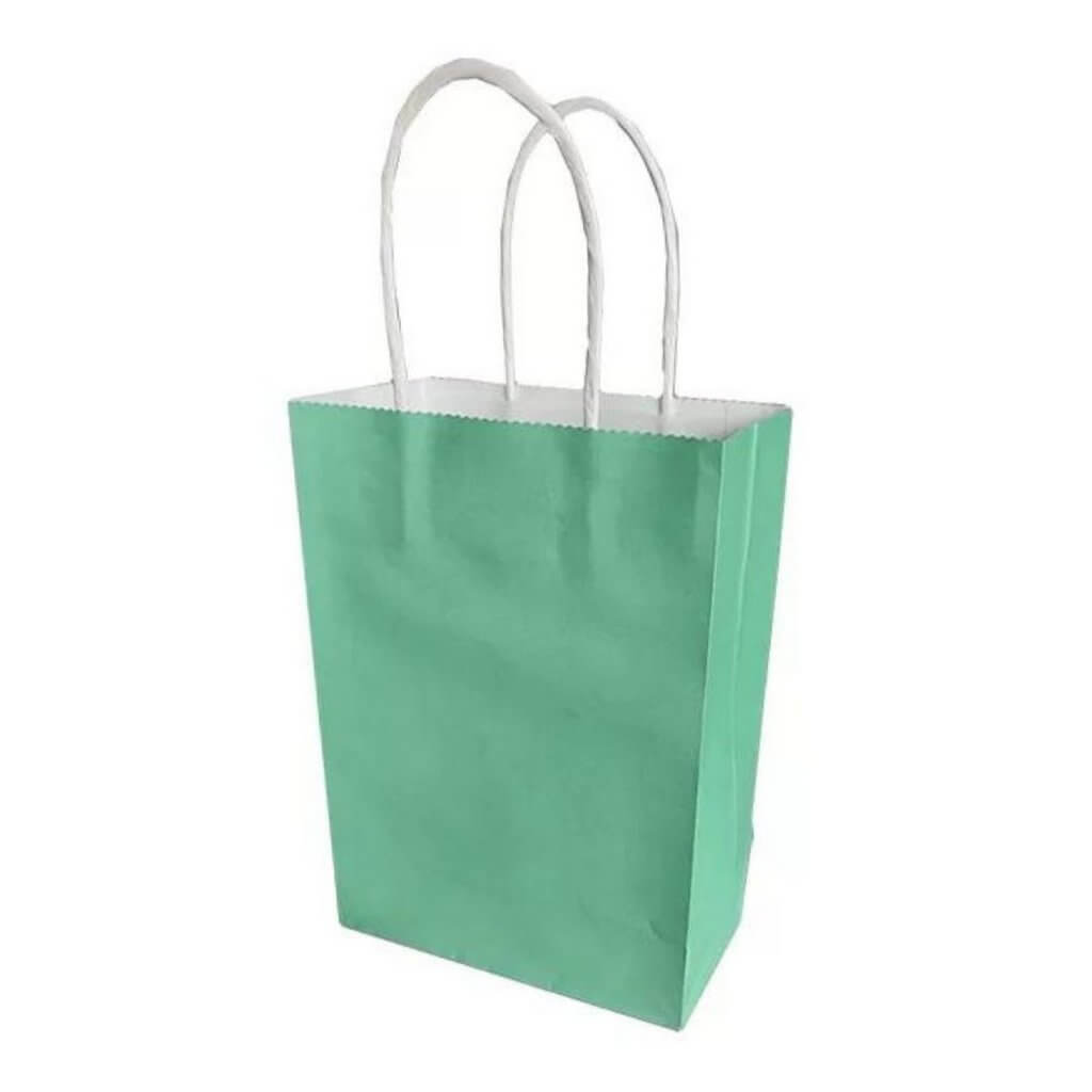Green Paper Gift Bags 4pk
