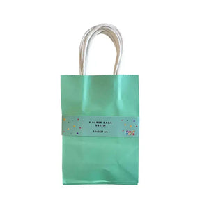 Green Paper Gift Bags 4pk
