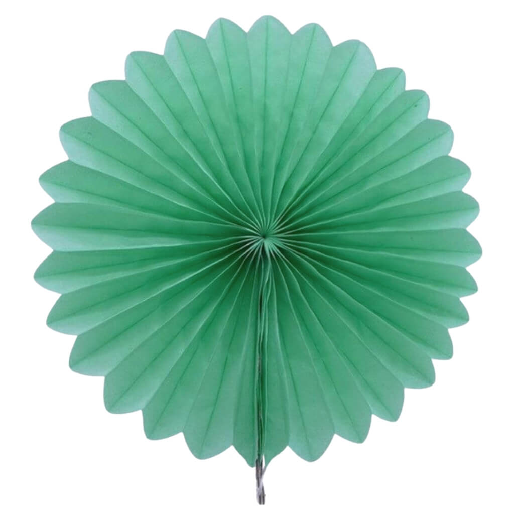 Green Tissue Paper Fan - 6 Sizes