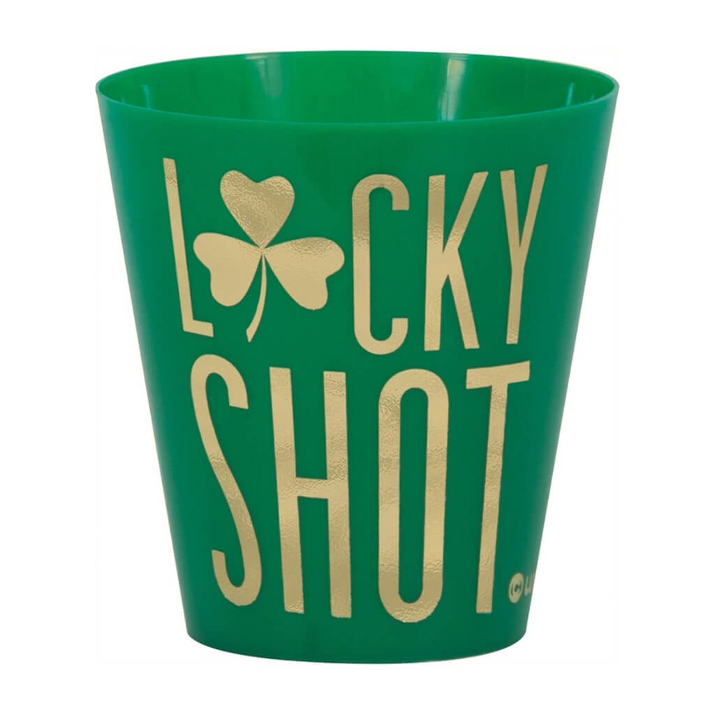 Green St Patrick's Day 'Lucky Shot' Shot Glasses 8pk