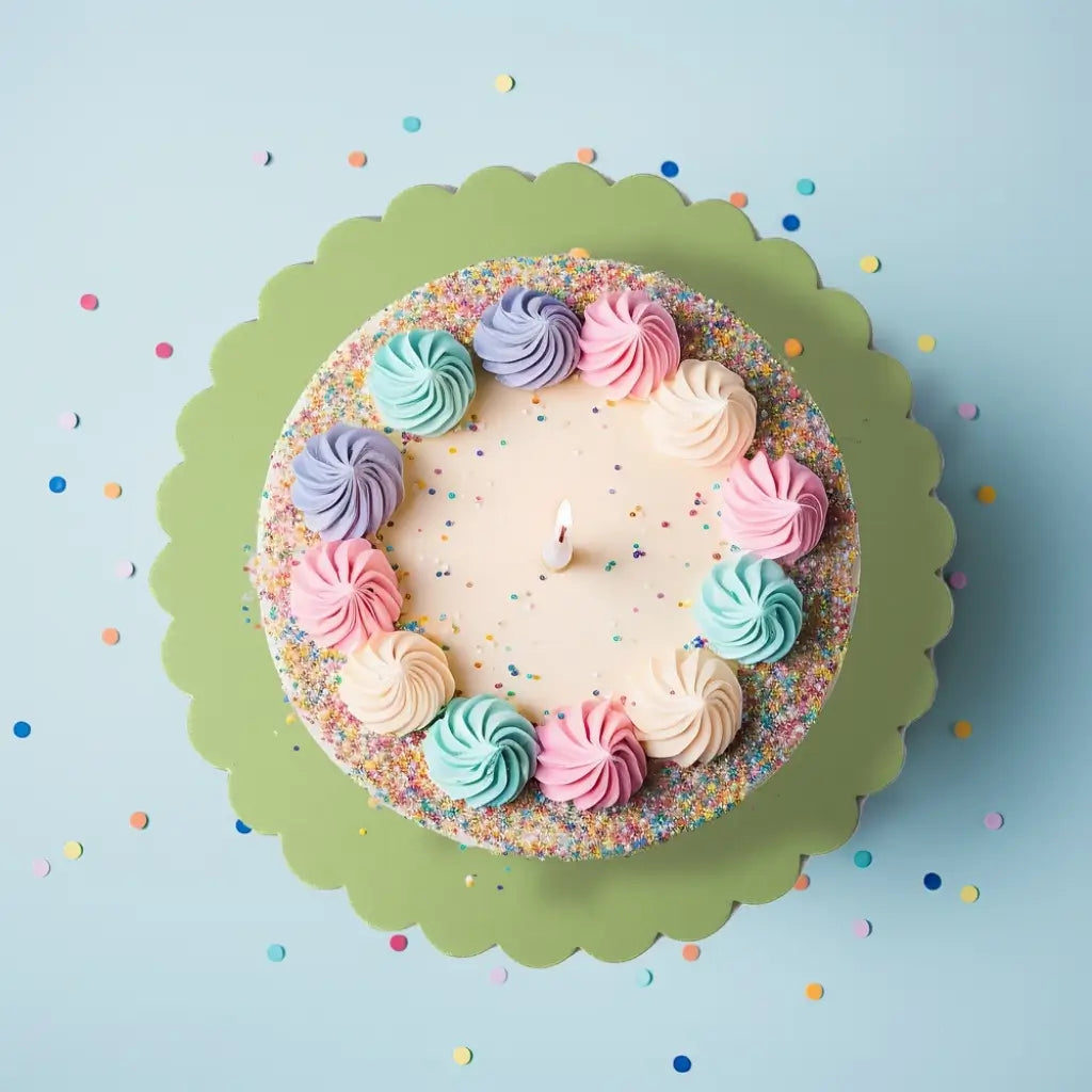 Papyrus pastel green cake board measuring approximately 25.4cm
