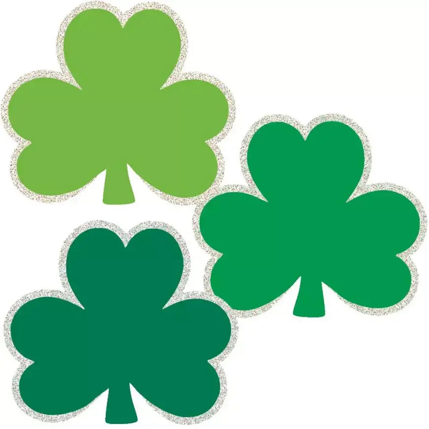 happy st patricks day Shamrock Mini Cutout Value Pack of 50