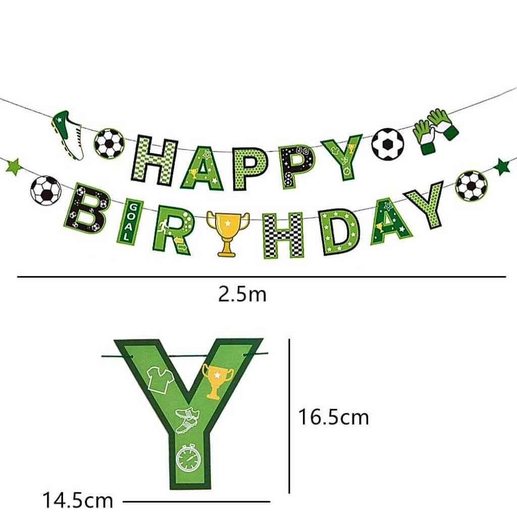 Happy Birthday Soccer Paper Banner