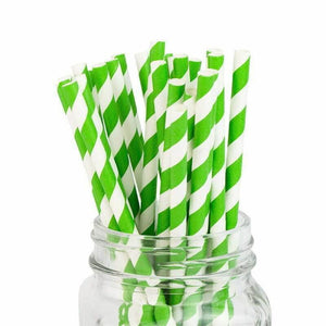 Green & White Soccer Paper Straws 8 Pack