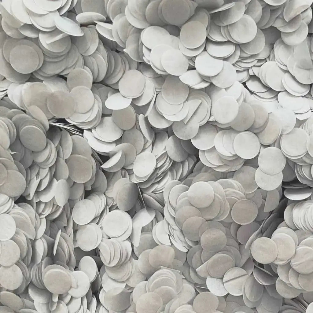 20g Circle Tissue Paper Party Confetti Dots - Grey