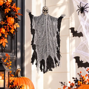 Medium black hanging reaper prop measuring approximately 61cm long
