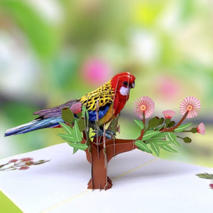 Handmade Australian Eastern Rosella Parrot Bird Card