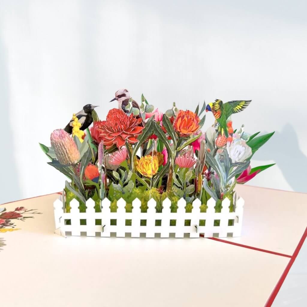 Australian Native Flower & Animal Origami Pop Up Greeting Card