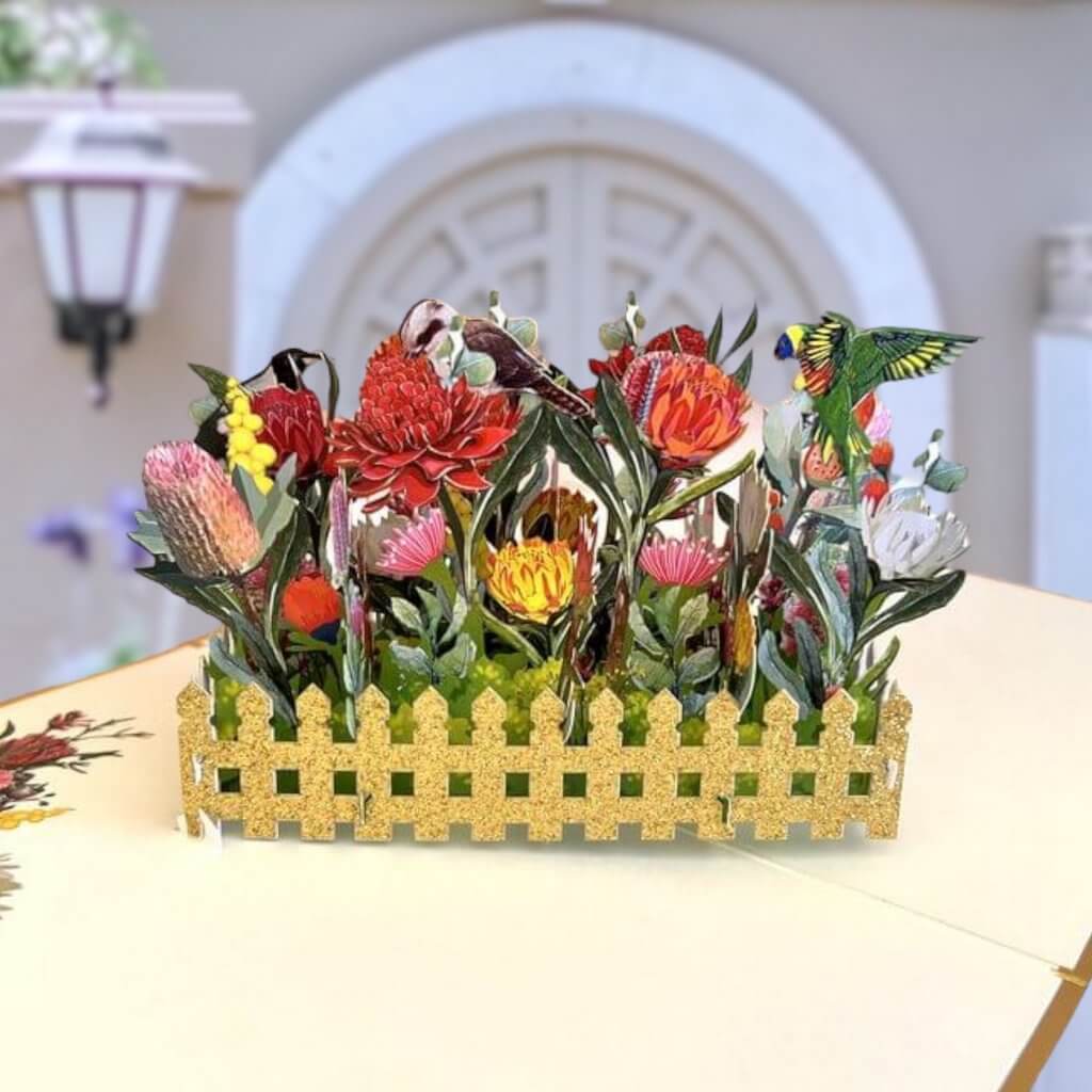 Australian Native Flower & Animal Origami Pop Up Greeting Card