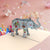 Handmade Online Party Supplies Asian Elephant with Presents 3D Birthday Pop Up Card