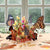 Butterflies Resting on Autumn Maple Leaf & Flower Garden Pop Up Card