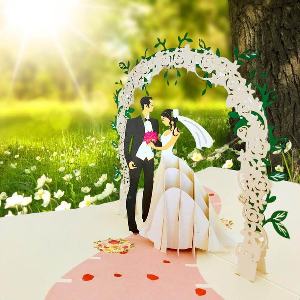 Classic Ivory Wedding 3D Pop Up Card - Image 3