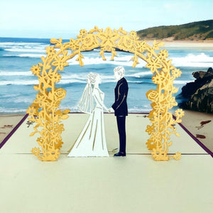 Handmade Classic Wedding Pop Up Card - 3D Wedding Invitations