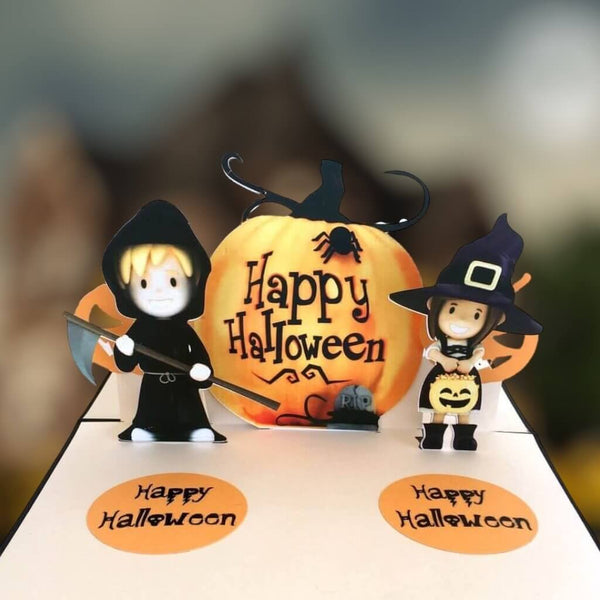 Happy Halloween Pumpkin Pop Up Card For Kids - Image 2