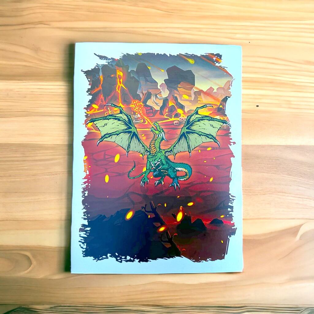 Green Fire Breathing Dragon Pop Up Card