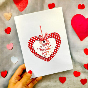 Happy Valentine's Day Romantic Gift Hampers Pop Card