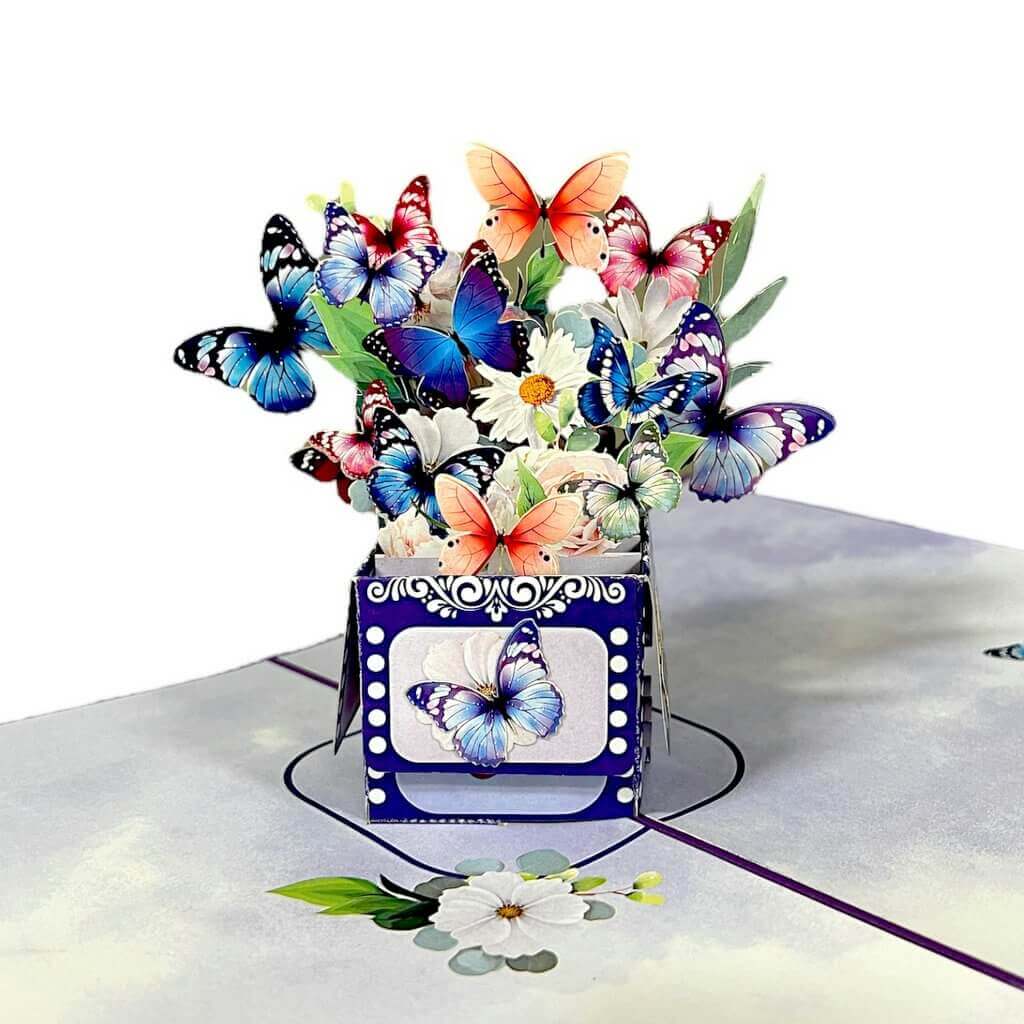 Magic Flying Butterfly Gift Box Pop Card