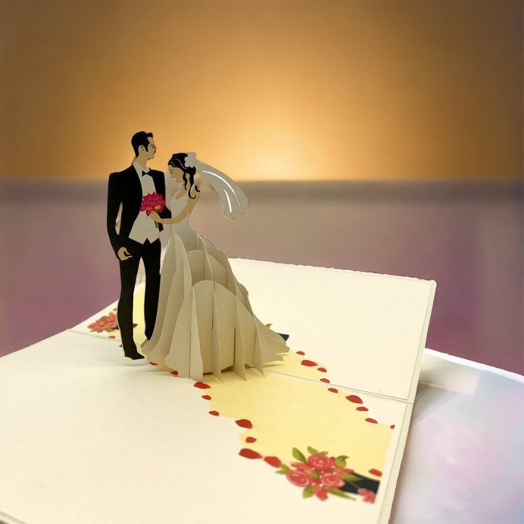 Wedding Couple 3D Pop Up Card