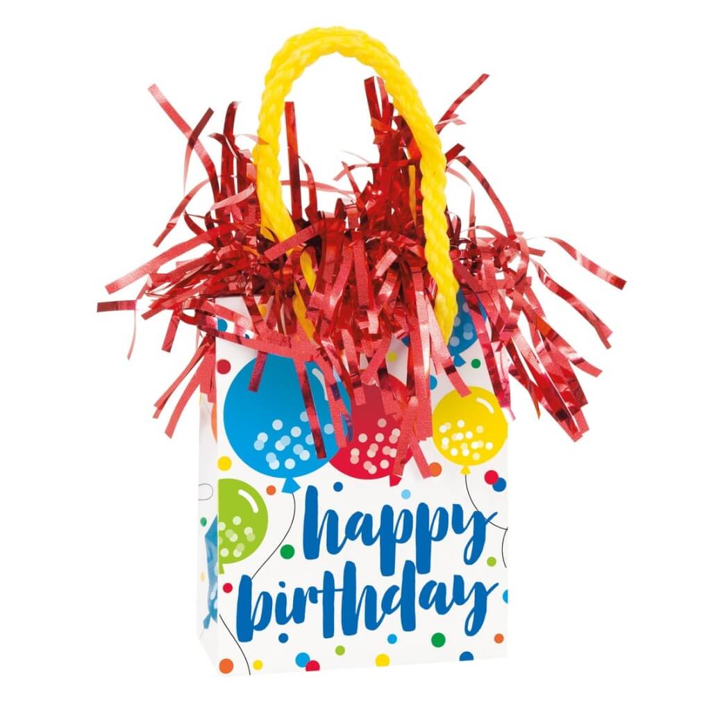 Happy Birthday Cheer Gift Bag Balloon Weight helium balloon accessory