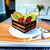 Happy Birthday Chocolate Cake Slice with Fruit Pop Up Card