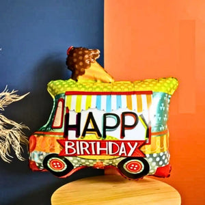 Ice cream themed birthday balloon with chocolate cone top