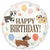 45cm Happy Birthday Pawsome Party Round Foil Balloon dog party decor