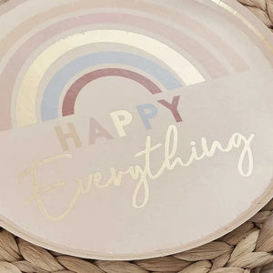 Happy Everything Natural Rainbow Plates 8pk