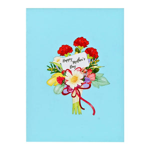Happy Mother's Day Blue Spring Flower Garden 3D Card cover