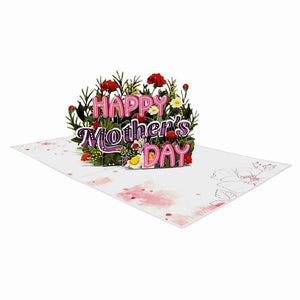 Happy Mother's Day Colourful Spring Flower Garden 3D Card