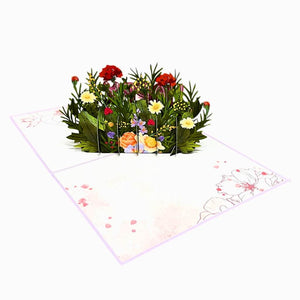 Happy Mother's Day Colourful Spring Flower Garden 3D Card