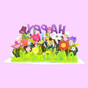 Happy Mother's Day Purple Spring Flower Garden Floral Card