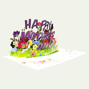 Happy Mother's Day Purple Spring Flower Garden Floral Card