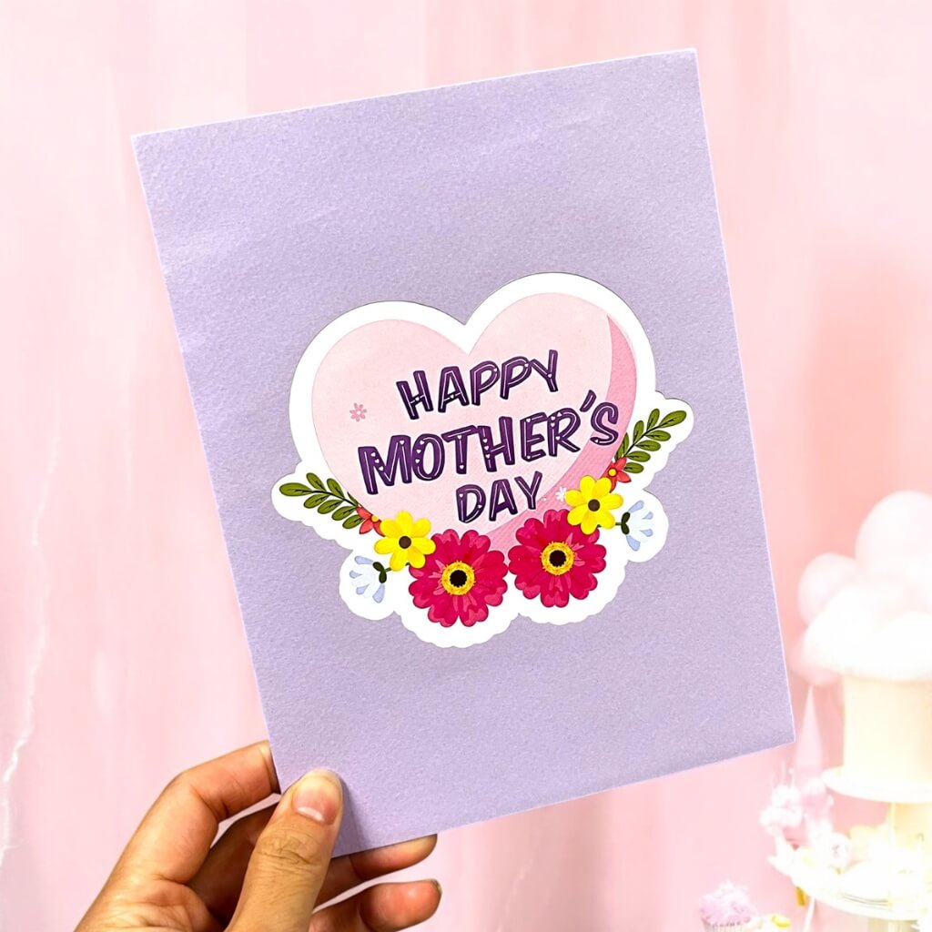 Happy Mother's Day Purple Spring Flower Garden Floral Card