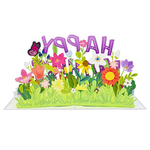 Handmade Happy Mother's Day Purple Spring Flower Garden Floral Card