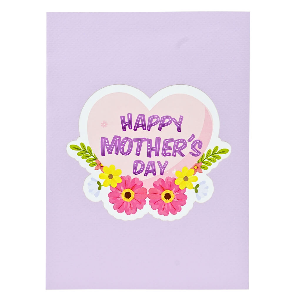 Handmade Happy Mother's Day Purple Spring Flower Garden Floral Card