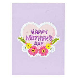 Handmade Happy Mother's Day Purple Spring Flower Garden Floral Card