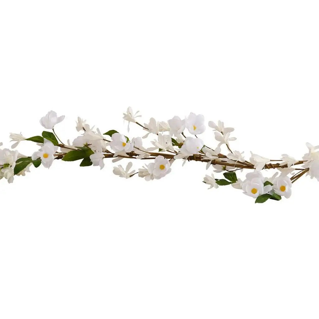 Hey Bunny White Blossom Artificial Flower Garland